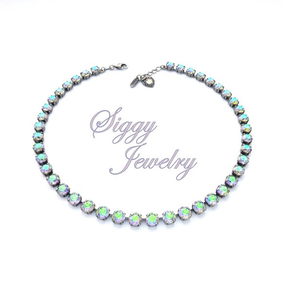 Swarovski® Crystal Necklace, 8mm Paradise Shine - Picture 3 of 8